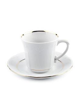 Чашка с блюдцем 100 мл Камелия белый фарфор; 8202K00 Kamelia B014