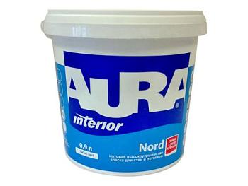Краска в/д для стен и потолков интерьерная AURA NORD А 0,9л; Эскаро