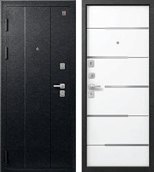 Дверь металлическая С-108 860х2050мм L 1,4мм серый муар/софт белый