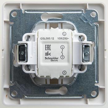 Выключатель 1-кл. с/у Glossa 10А IP20 в сборе перламутр Schneider Electric, GSL000612