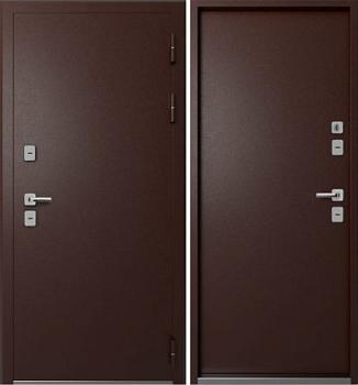 Дверь металлическая Термо М-1 860х2050мм R 1,2мм антик медь металл/металл