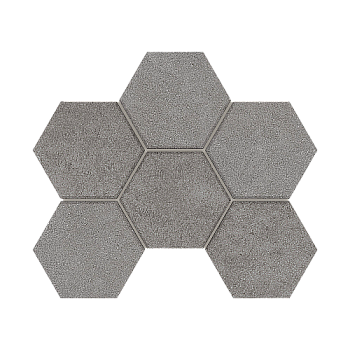 Керамогранит Мозаика Luna цемент светло-серый Hexagon 25х29см; Estima, LN02/TE02