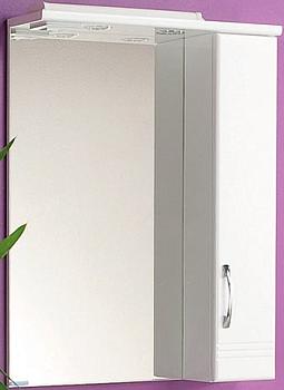 Зеркало-шкаф для ванной комнаты Онда правое белый глянец, ЛДСП 79х59х17 см с подсветкой; Aquaton