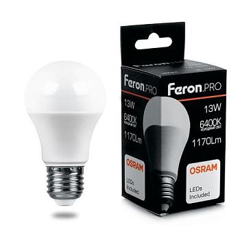 Лампа светодиодная LB-1013 13Вт 6400K 230В E27 A60; Feron.PRO, 38034