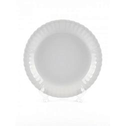 Тарелка плоская 24 см Ивона фарфор белый; Crystalex, 0I01190