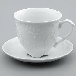 Пара чайная 250 мл Рококо фарфор белый; Crystalex, 800203C Rococo