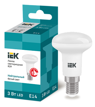 Лампа светодиодная ECO R39 3Вт 4000К E14 270лм 230-240В IEK LLE-R39-3-230-40-E14
