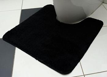 Коврик для ванной комнаты 50х50 см микрофибра на латексной основе черный Checks black; 012-20