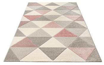 Ковер Soho 120х170 см прямоугольный беж-серый-розовый геометрия 1603; 16821