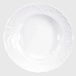 Тарелка глубокая 22,5 см Рококо белый фарфор; 0031490 Rococo