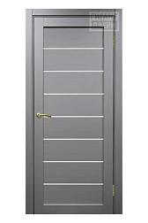 Полотно дверное Турин_508.12.90 эко-шпон серый-Панель/Мателюкс
