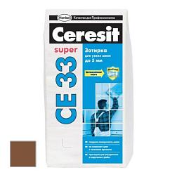 Затирка для швов до 6 мм CE 33 цвет темно-коричневый 58 5 кг; CERESIT (Церезит)