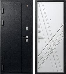 Дверь металлическая С-106 860х2050мм L 1,4мм черный муар/софт белый