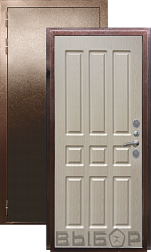 Дверь металлическая Выбор Квадро Термо 860х2050мм R 1,2 мм антик медь/сандал