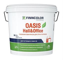 Краска OASIS HALL & OFFICE A гл/мат 2,7л; FINNCOLOR
