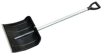 Лопата снегоуборочная пластик 465х340 с планкой Крепыш металл/ч V-ручка; О0584