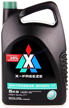 Антифриз зеленый X-Freeze GREEN G11 -40С° 5 кг