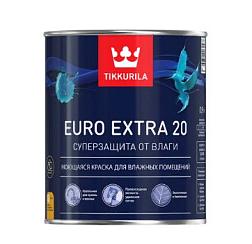 Краска В/Д для влажных помещений Euro Extra 20 полуматовая А 0,9 л; TIKKURILA