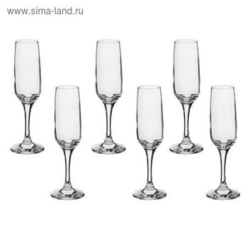 Набор бокалов для шампанского 6 шт 200 мл Isabella; С-Л, 1090047