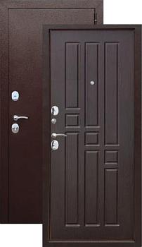 Дверь металлическая Гарда 860х2050мм R 1,2 мм медный антик/венге