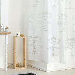 Штора для ванной комнаты 180х180см с колецами тканевая полиэстер Paris белый; Морошка, 631-34