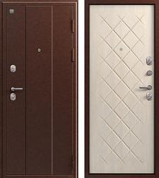 Дверь металлическая V02 860х2050мм R 1,0мм медный антик/седой дуб