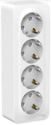 Розетка электрическая Blanca о/у 4-ая белая с/з защитные шторки; Schneider Electric, BLNRA011411
