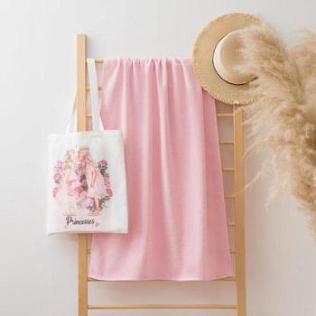 Полотенце махровое Этель 70х130 см розовый, сумка Blondy princess; С-Л, 5515380