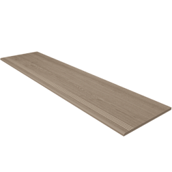 Ступень керамогранит Classic Wood серый неполир с насечками 30х120см 0,36 кв.м. 1шт; Estima, CW02