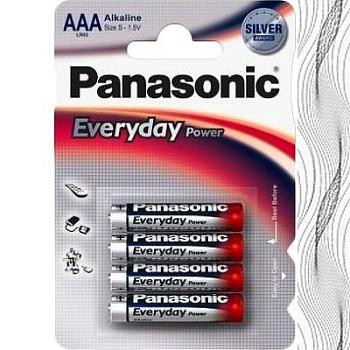 Батарейка щелочная Panasonic Everyday LR03 (AAA) бл/4