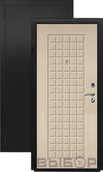 Дверь металлическая Выбор Дельта 860х2050мм L 1,2мм черный бархат/беленый дуб