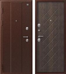 Дверь металлическая V02 860х2050мм L 1,0мм серый медный антик/венге