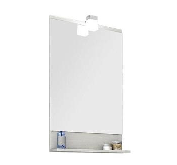 Зеркальный шкаф  для ванной комнаты Бекка 50 дуб сомерест, ЛДСП 50х85х14см свет и полка; Aquaton