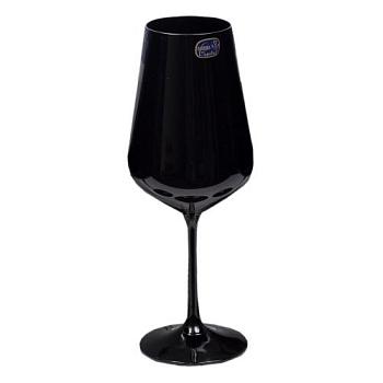 Бокал для вина 6шт 450мл черный стекло Сандра; Bohemia Crystalex, 40728/D4653/450