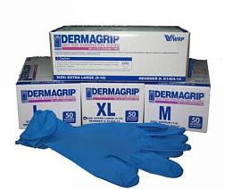 Перчатки хозяйственные латекс Dermagrip High Risk Powder Free 1 пара р-р XL анатомические