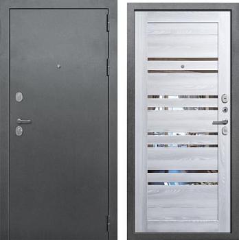 Дверь металлическая Бункер Дуэт 960х2050мм L 1,2 мм букле темный/ривьера айс