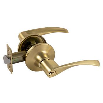 Ручка дверная защелка ISPARUS ЗВ2-01 ключ/фиксатор матовое золото; Нора-М