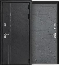 Дверь металлическая Бункер Витра 860х2050мм R 1,2 мм черный шелк/бетон графит