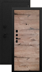 Дверь металлическая ЮДМ Ультра Royal 860х2050мм L черный муар/дуб пацифика