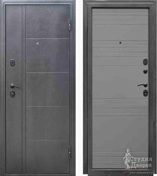 Дверь металлическая Форпост олимп 860х2050мм R серебристый антик/серый софт