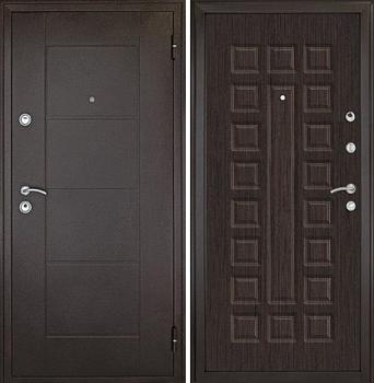 Дверь металлическая Форпост Квадро 960х2050мм L серый графит/венге