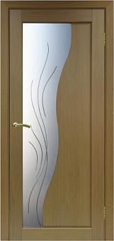 Полотно дверное Сицилия_720.21.80 эко-шпон орех классик NL-Стекло Линии