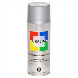 Краска аэрозольная CORALINO 520мл белый алюминий RAL9006 200г; C19006