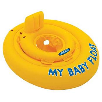 Круг для плавания надувной детский 70 см с сиденьем; Intex, 56585, 359-384